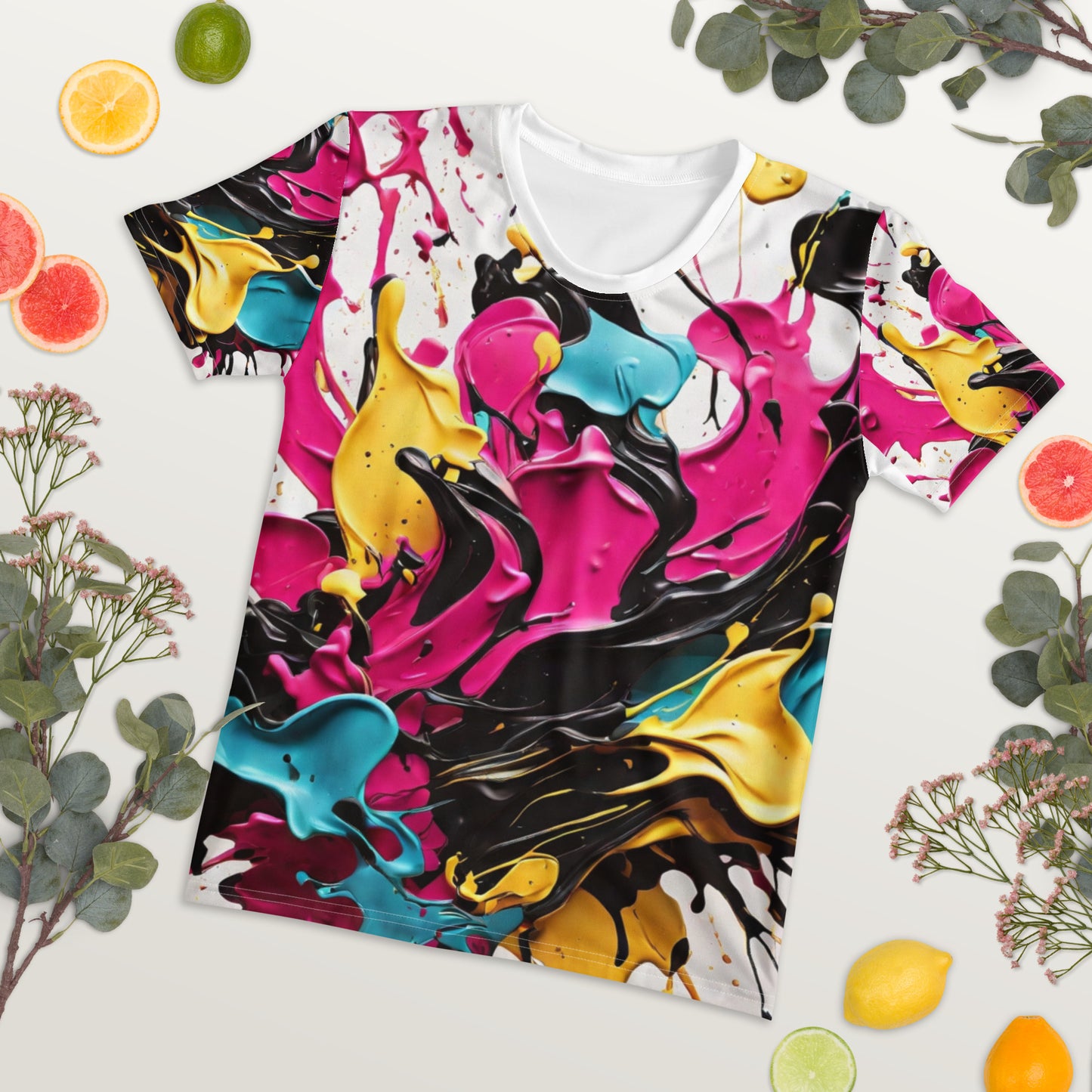 Lavyas Aura crew neck cotton tee front view