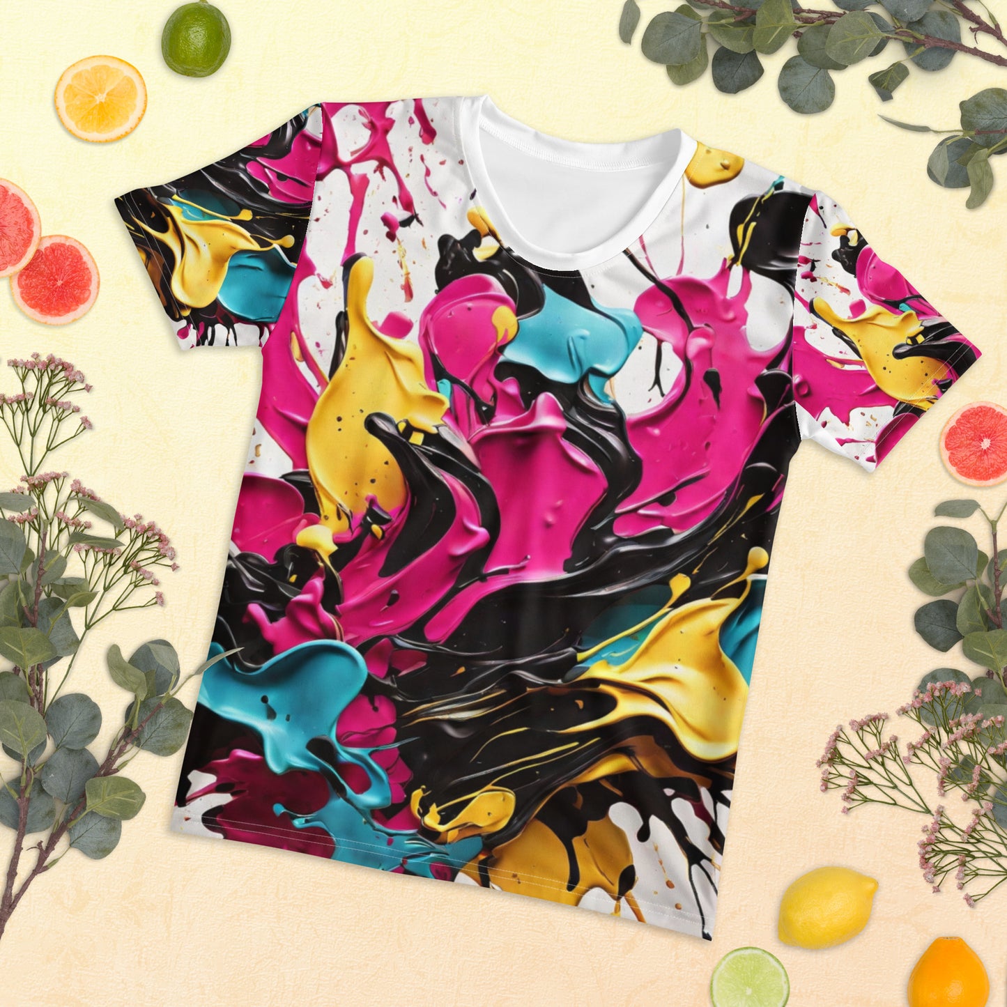Lavyas Aura crew neck cotton tee front view