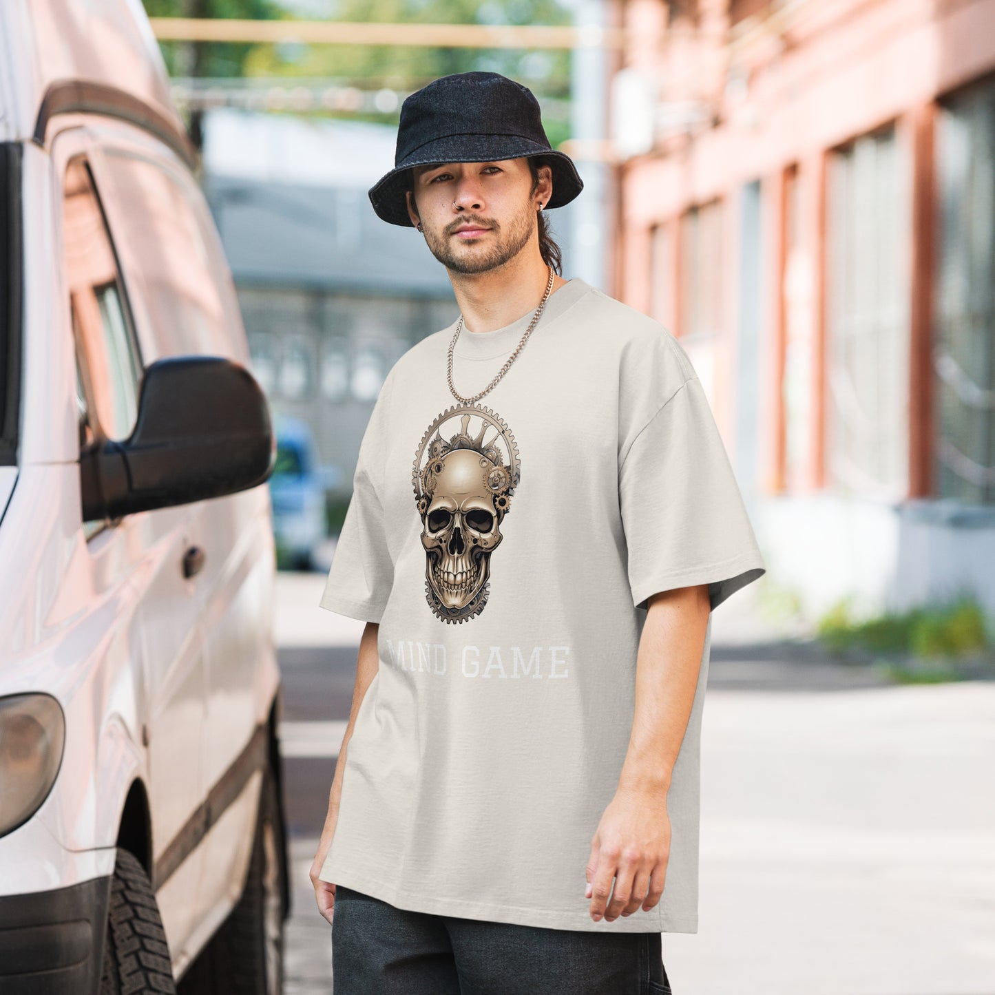Front view of oversized faded t-shirt – Lavyas Aura USA