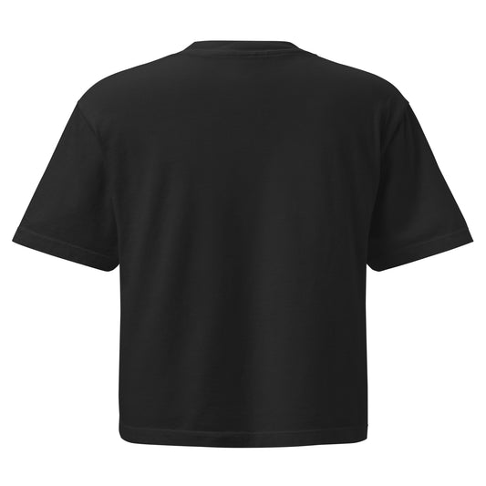 Back View of Women’s Boxy Tee in Heavy Cotton – Lavyas Aura