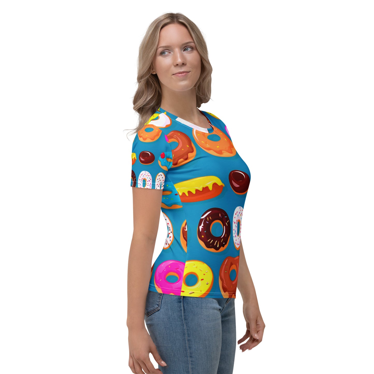 Slim fit Taxchar tee for women – side angle streetwear style