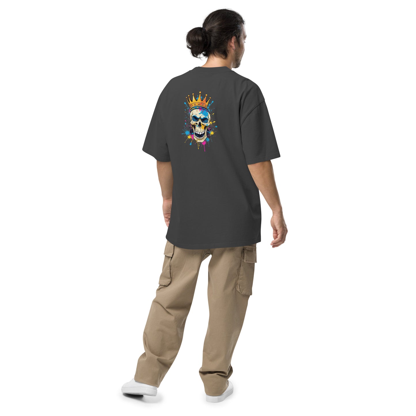 Back view of faded cotton t-shirt – vintage look