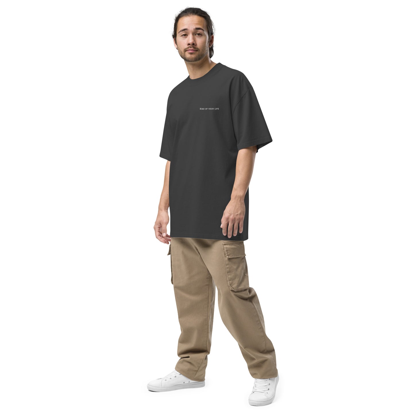 Oversized faded t-shirt – front view USA style