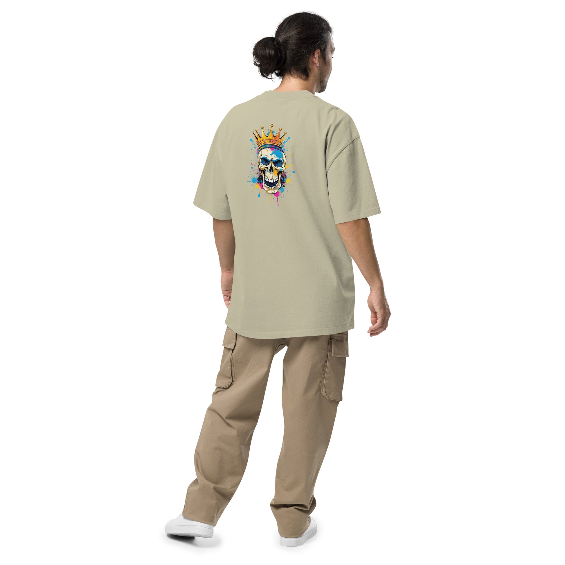 Back view of faded cotton t-shirt – vintage look
