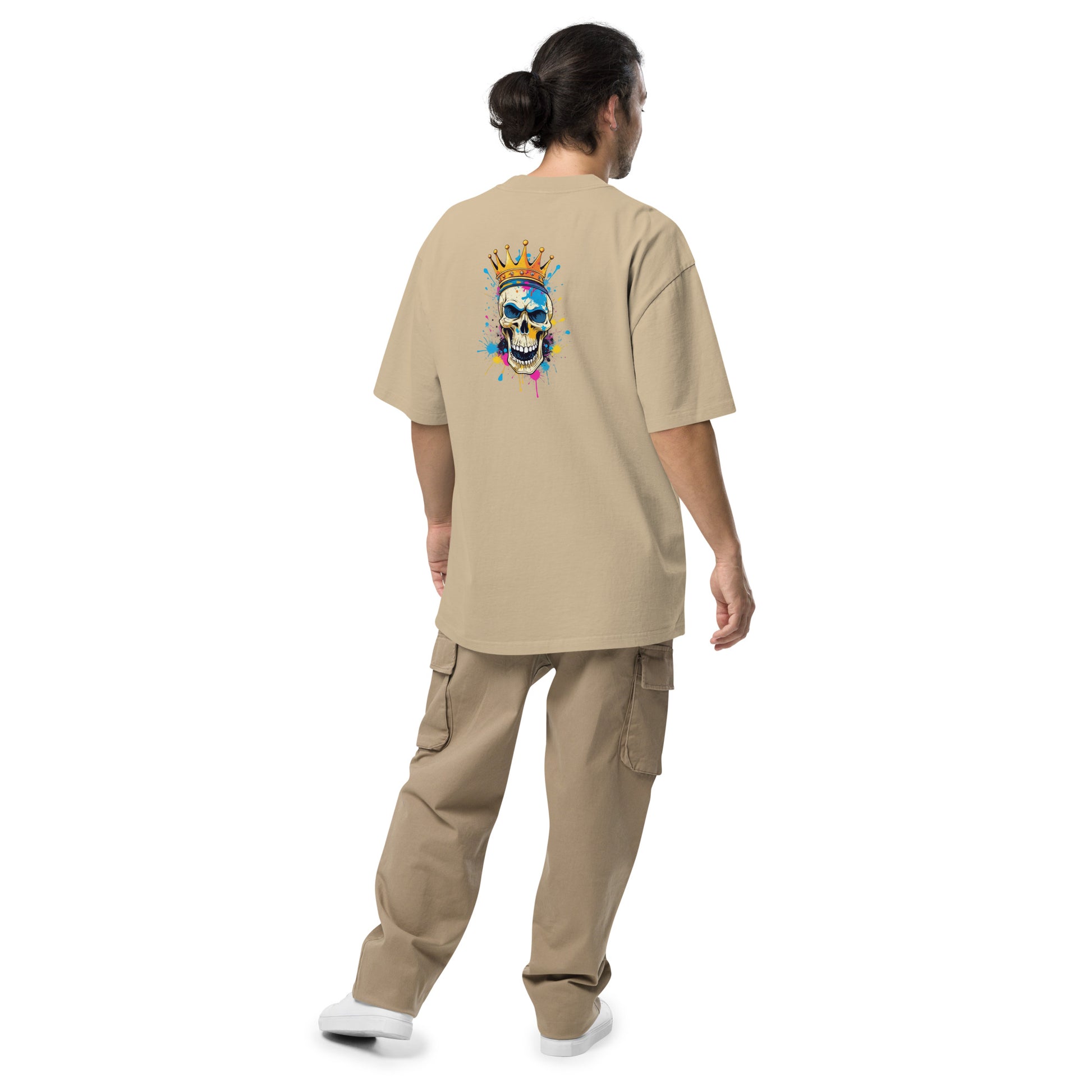 Back view of faded cotton t-shirt – vintage look