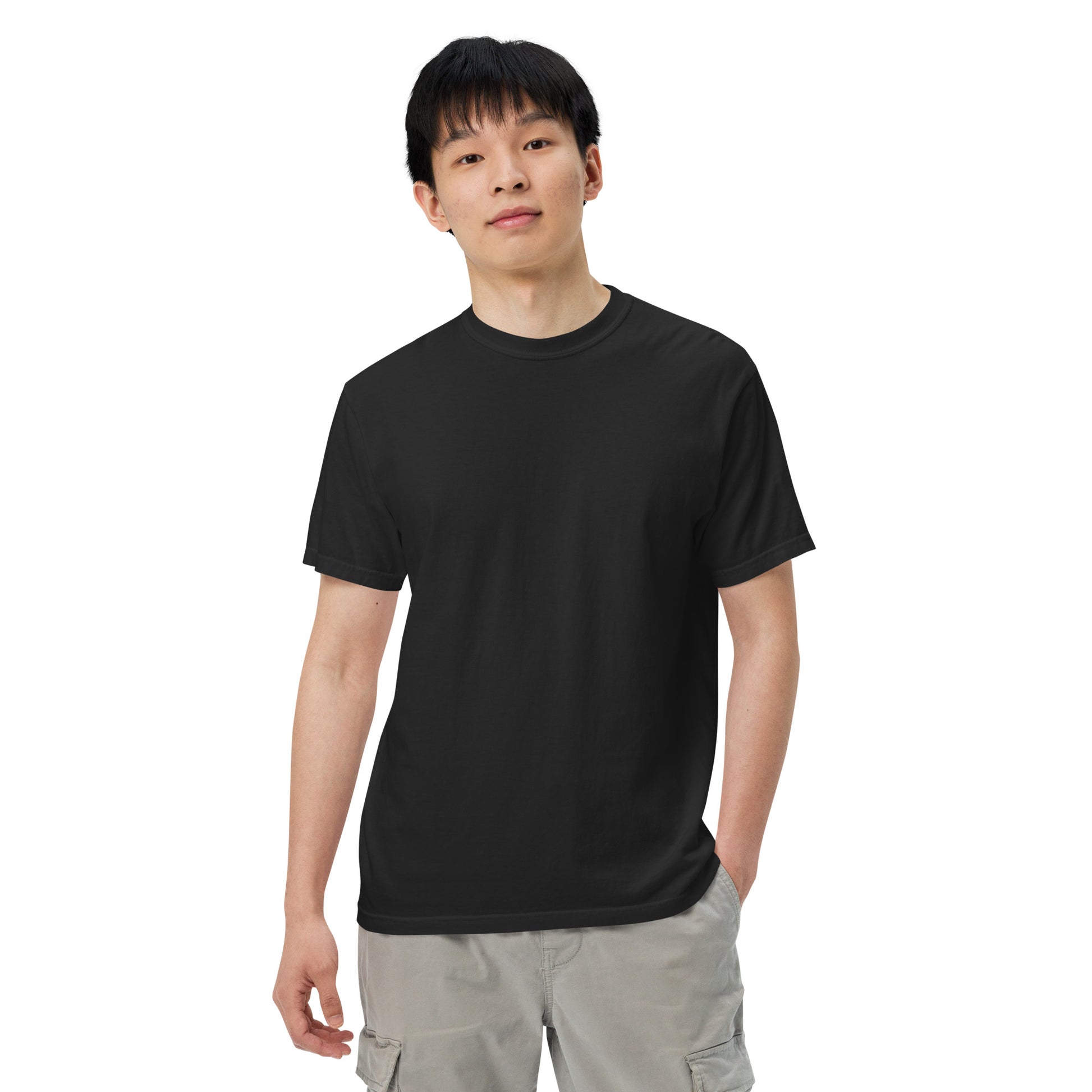 Garment-dyed t-shirt front view unisex fit