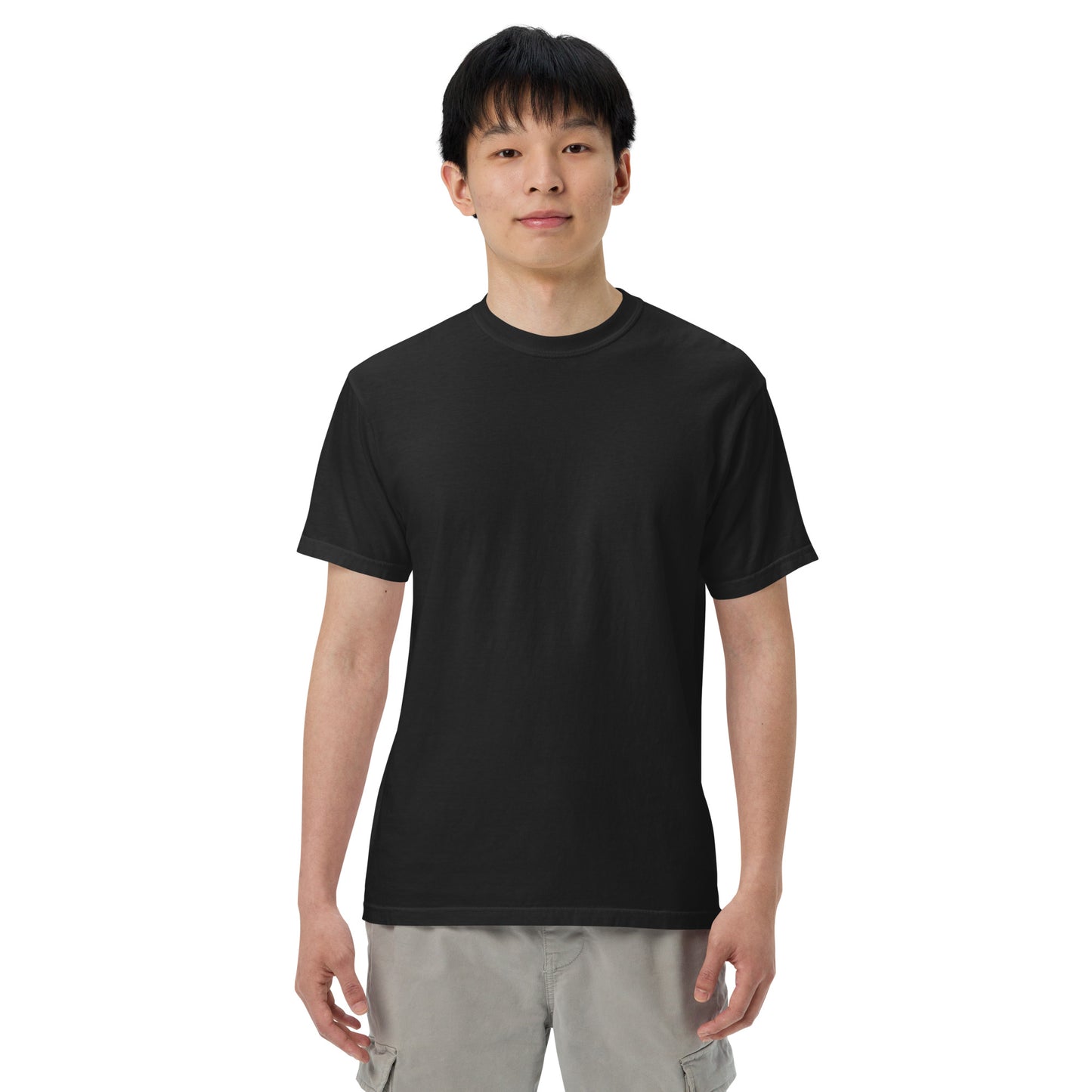 Garment-dyed t-shirt front view unisex fit