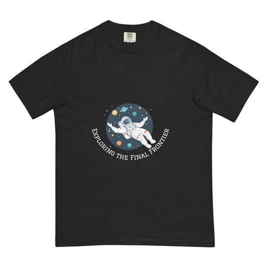 Back view of oversized USA-fit cotton t-shirt by Lavyas Aura