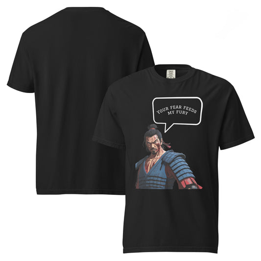 Ninja heavyweight cotton tee Lavyas Aura front view