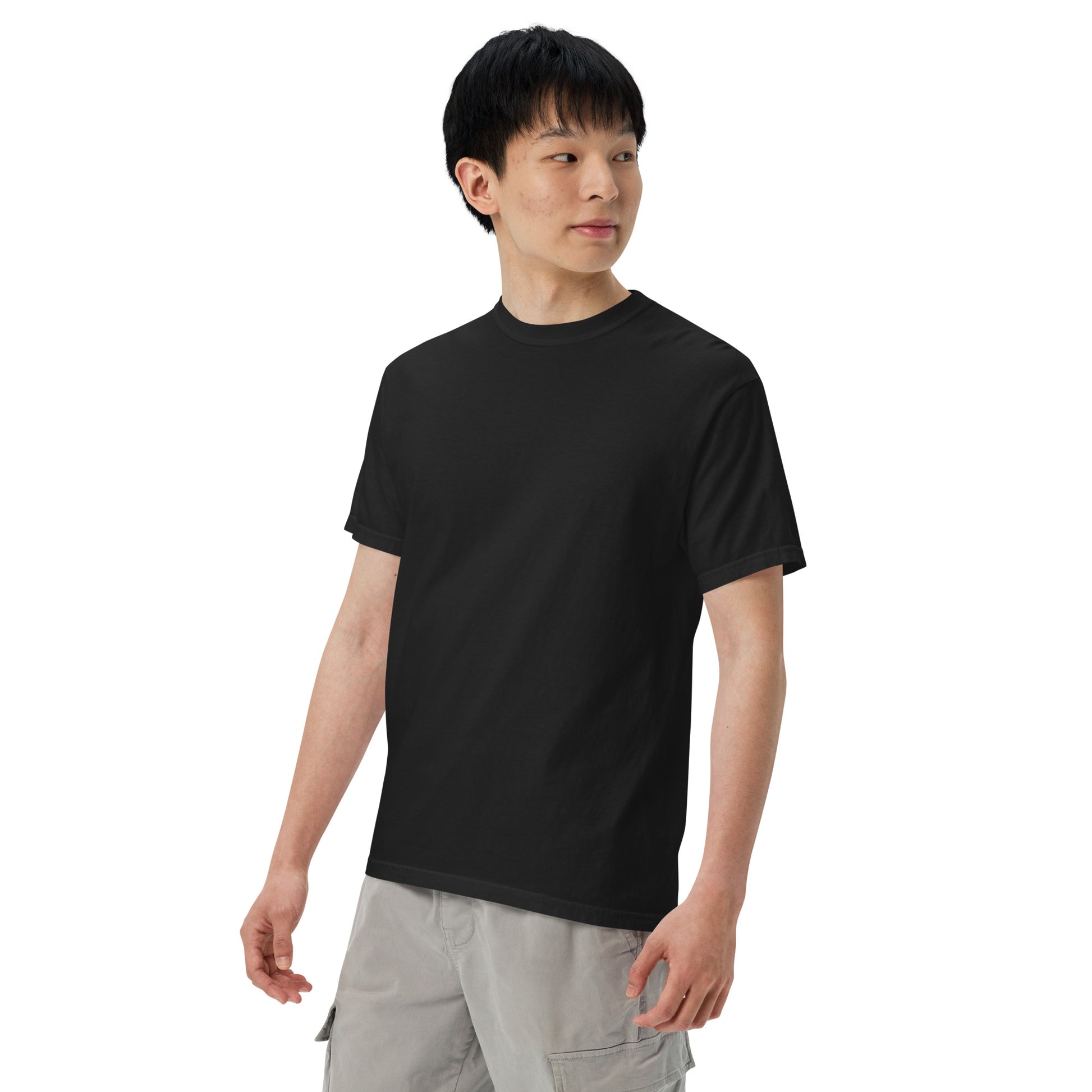 Garment-dyed t-shirt front view unisex fit