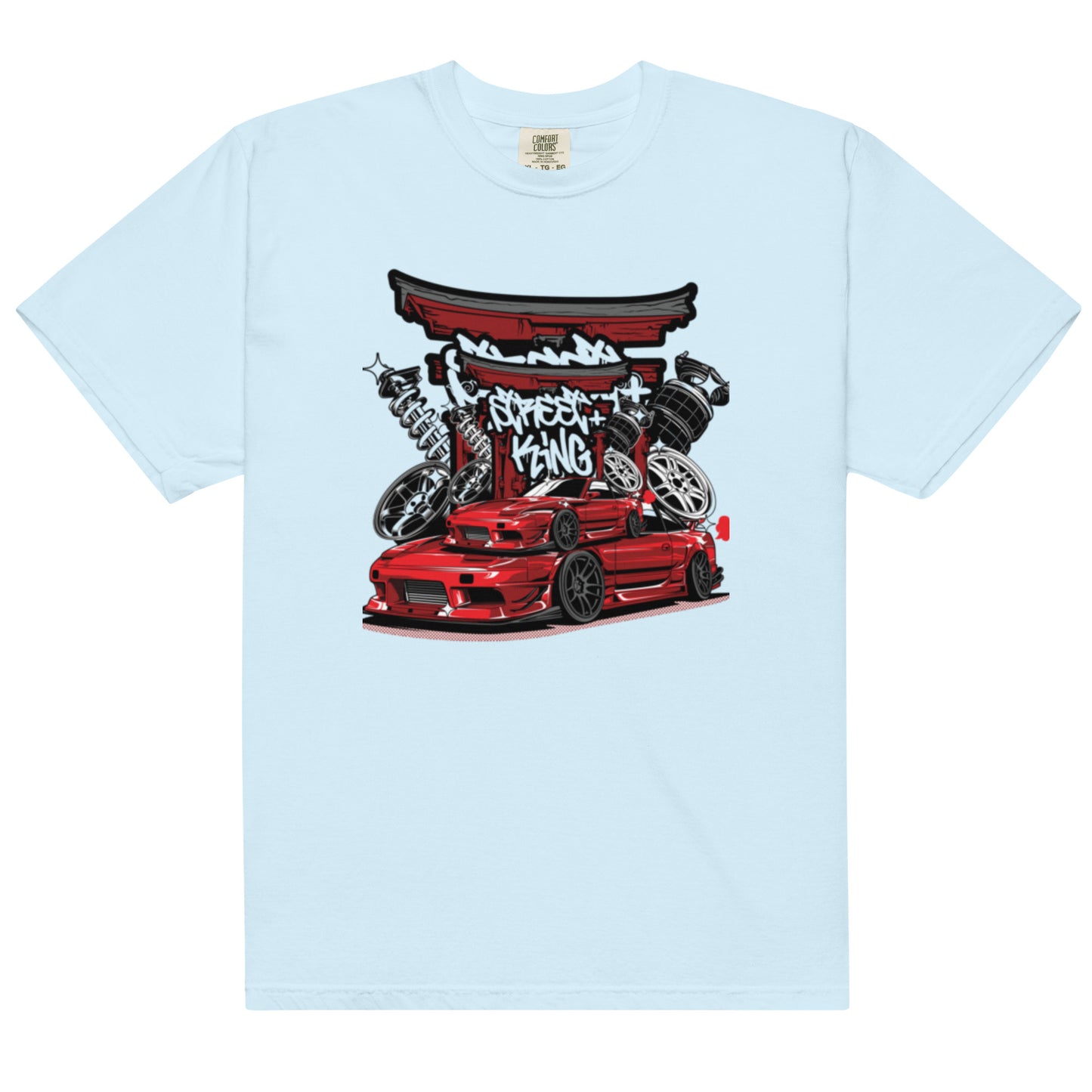 Unisex garment-dyed heavyweight t-shirt front view
