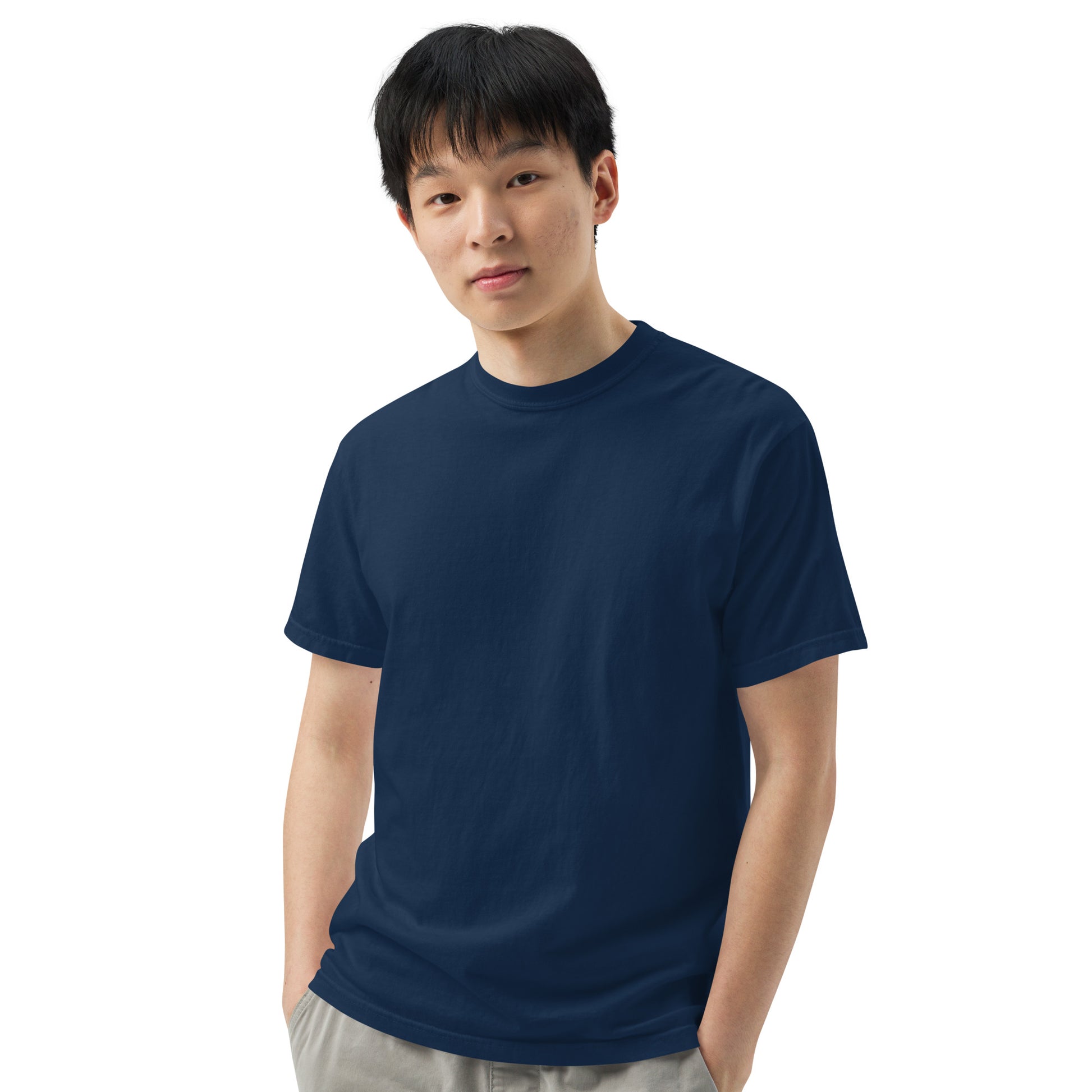 Garment-dyed t-shirt front view unisex fit