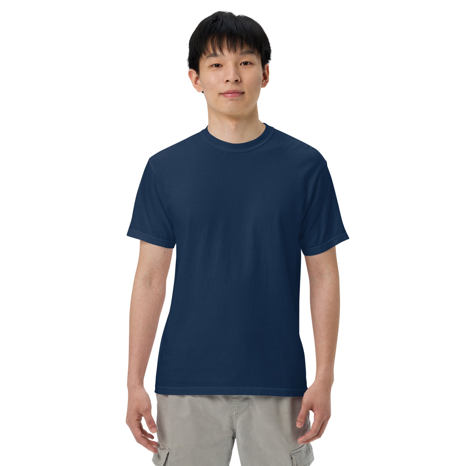 Garment-dyed t-shirt front view unisex fit