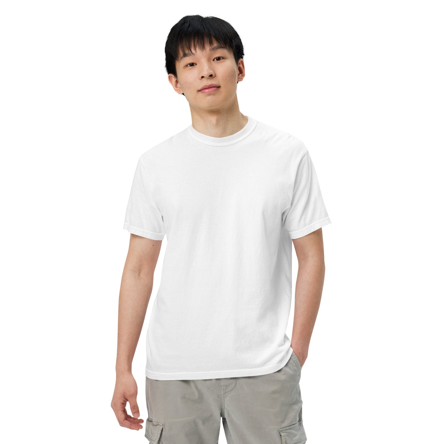 Garment-dyed t-shirt front view unisex fit