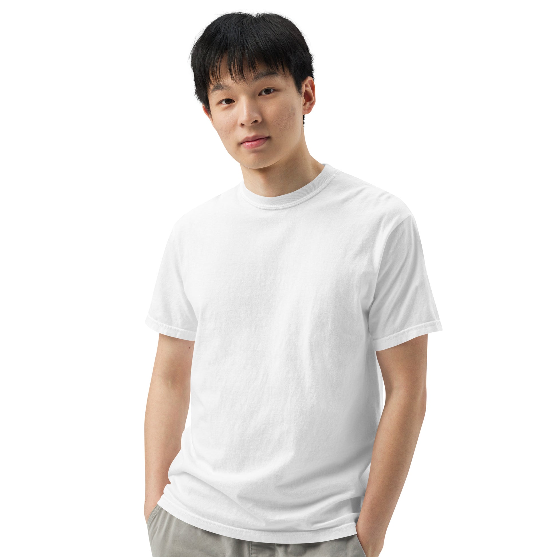 Garment-dyed t-shirt front view unisex fit