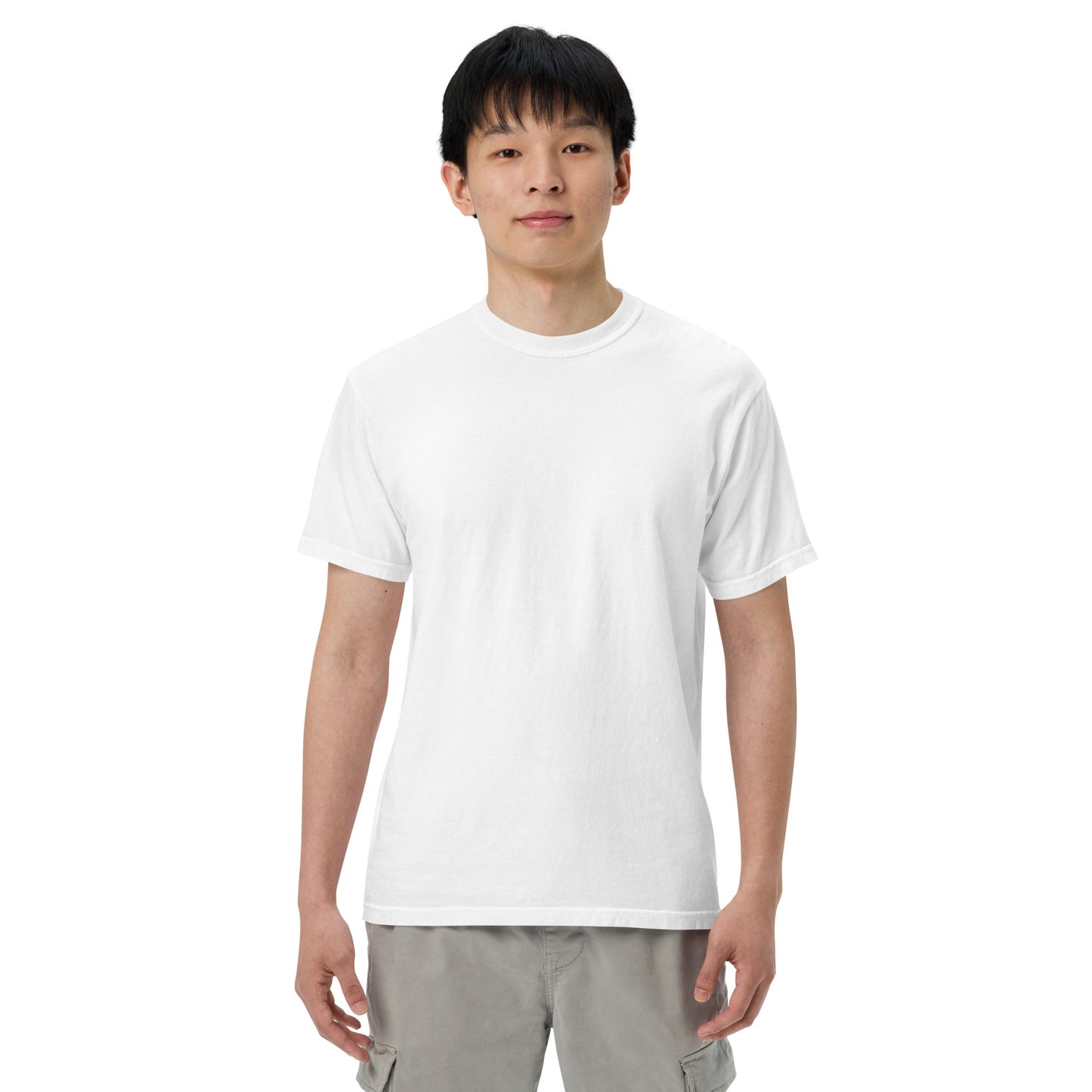 Garment-dyed t-shirt front view unisex fit