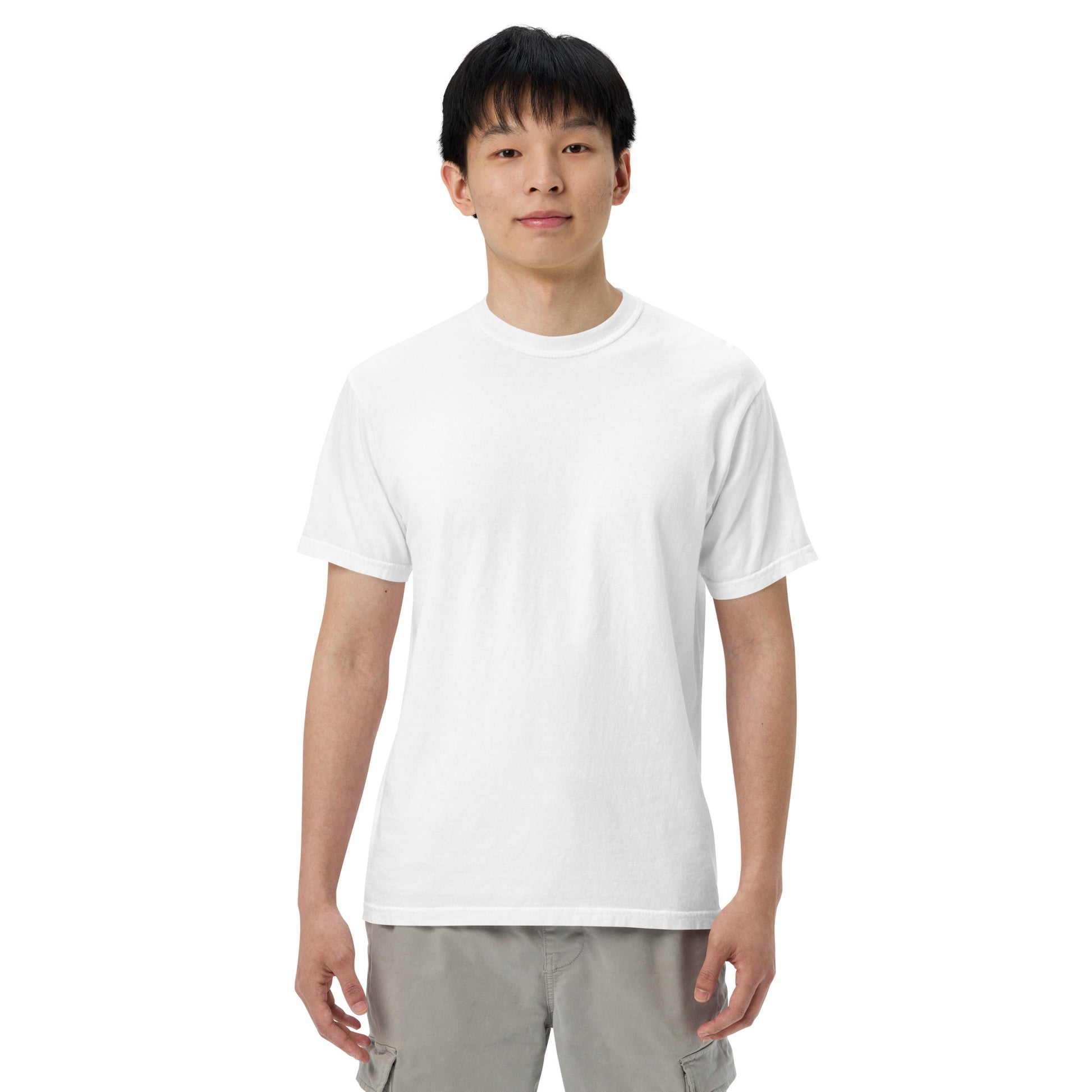 Garment-dyed t-shirt front view unisex fit