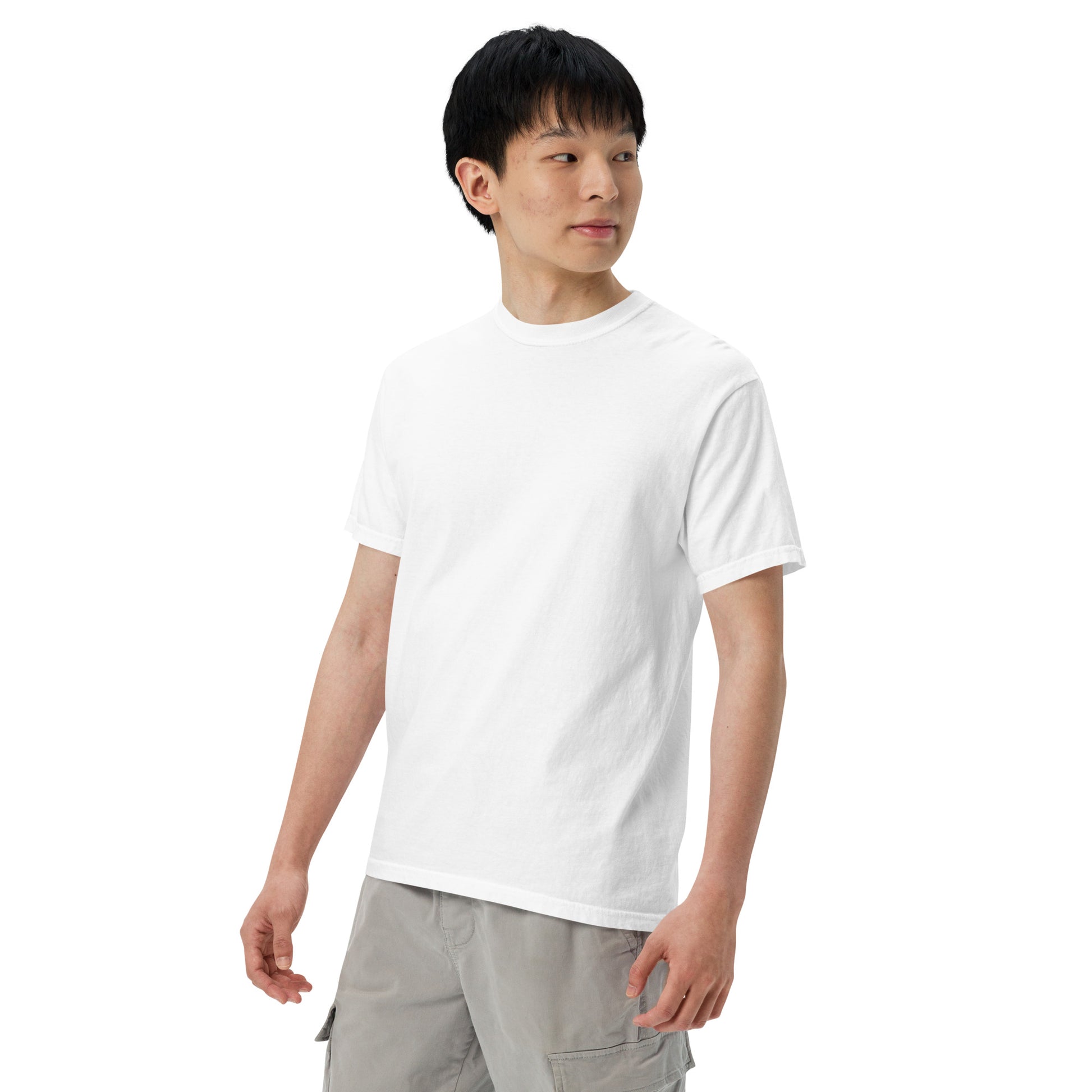 Garment-dyed t-shirt front view unisex fit