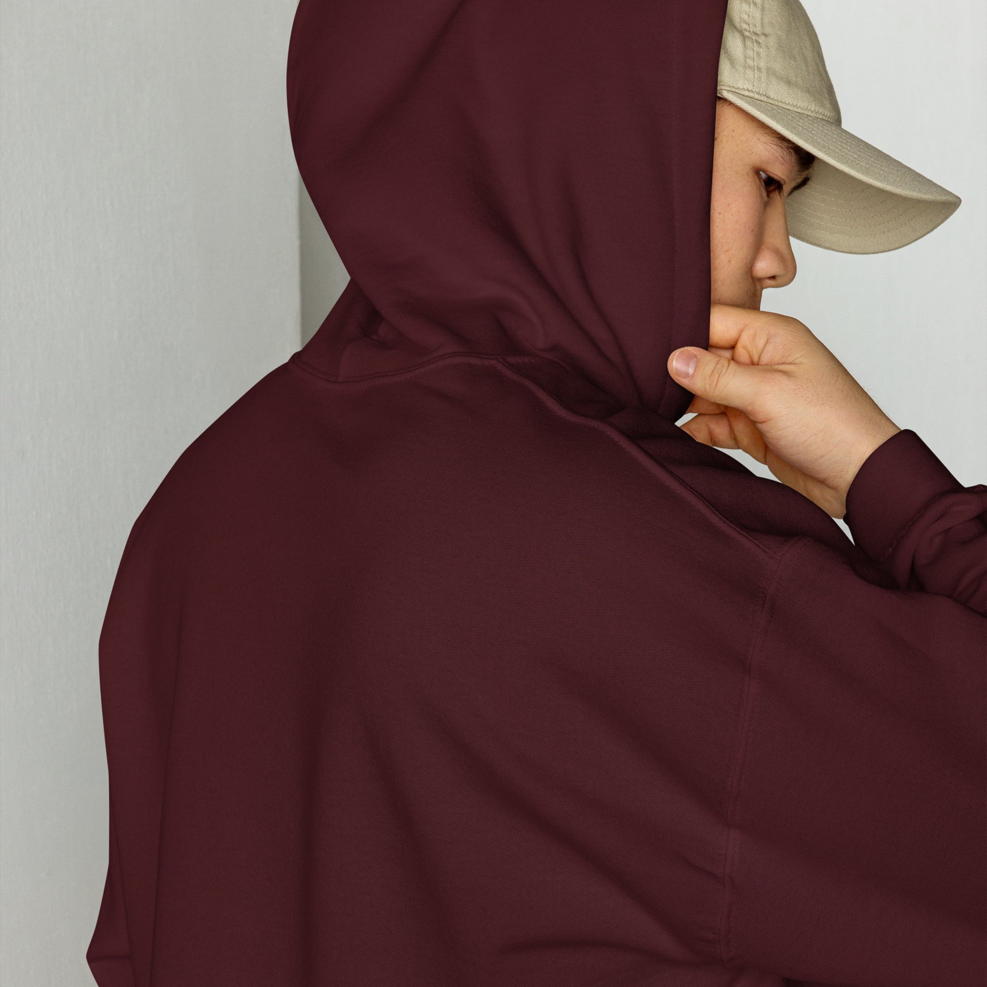 Back View of USA Style Heavyweight Hoodie