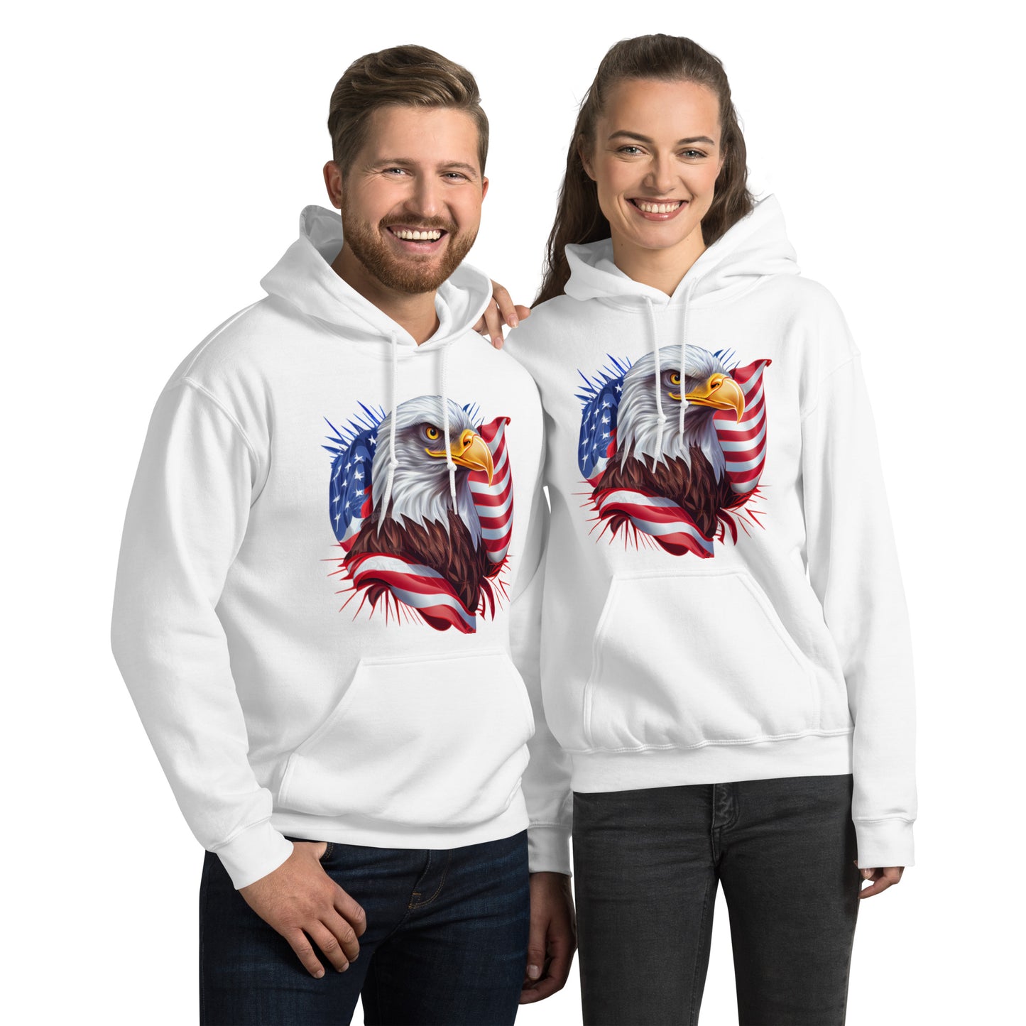 Black hoodie front view unisex style USA