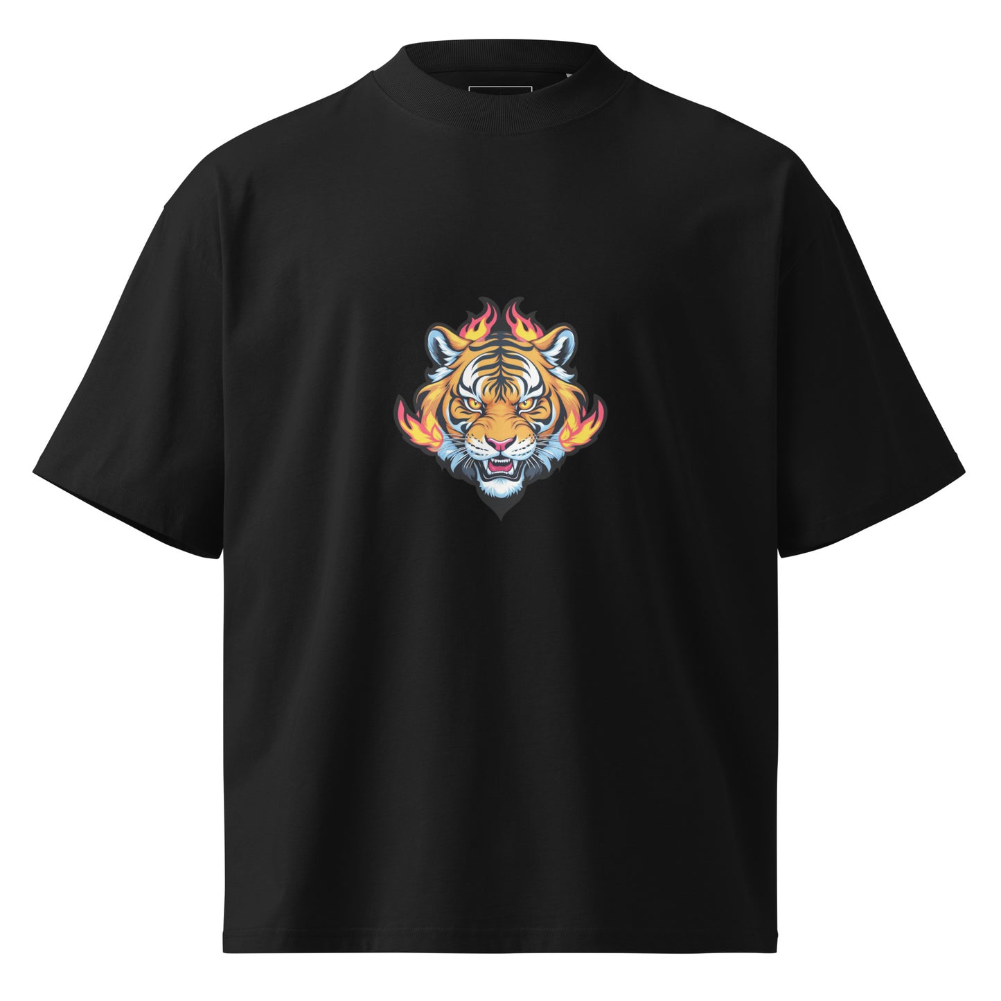 Unisex Organic Oversized High Neck T-Shirt USA Fit