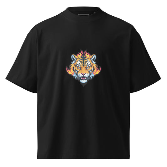 Unisex Organic Oversized High Neck T-Shirt USA Fit