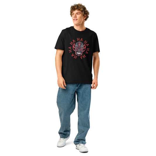 Lavyas Aura unisex organic ribbed-neck t-shirt front view