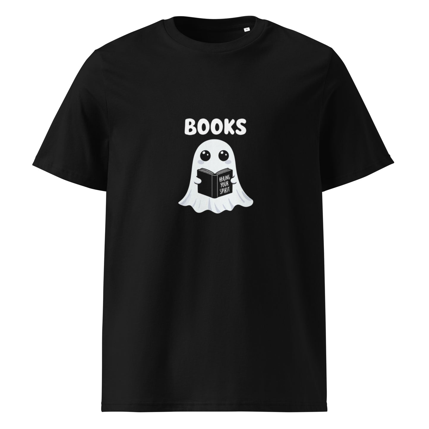 Unisex ribbed neck t-shirt – front view USA fit