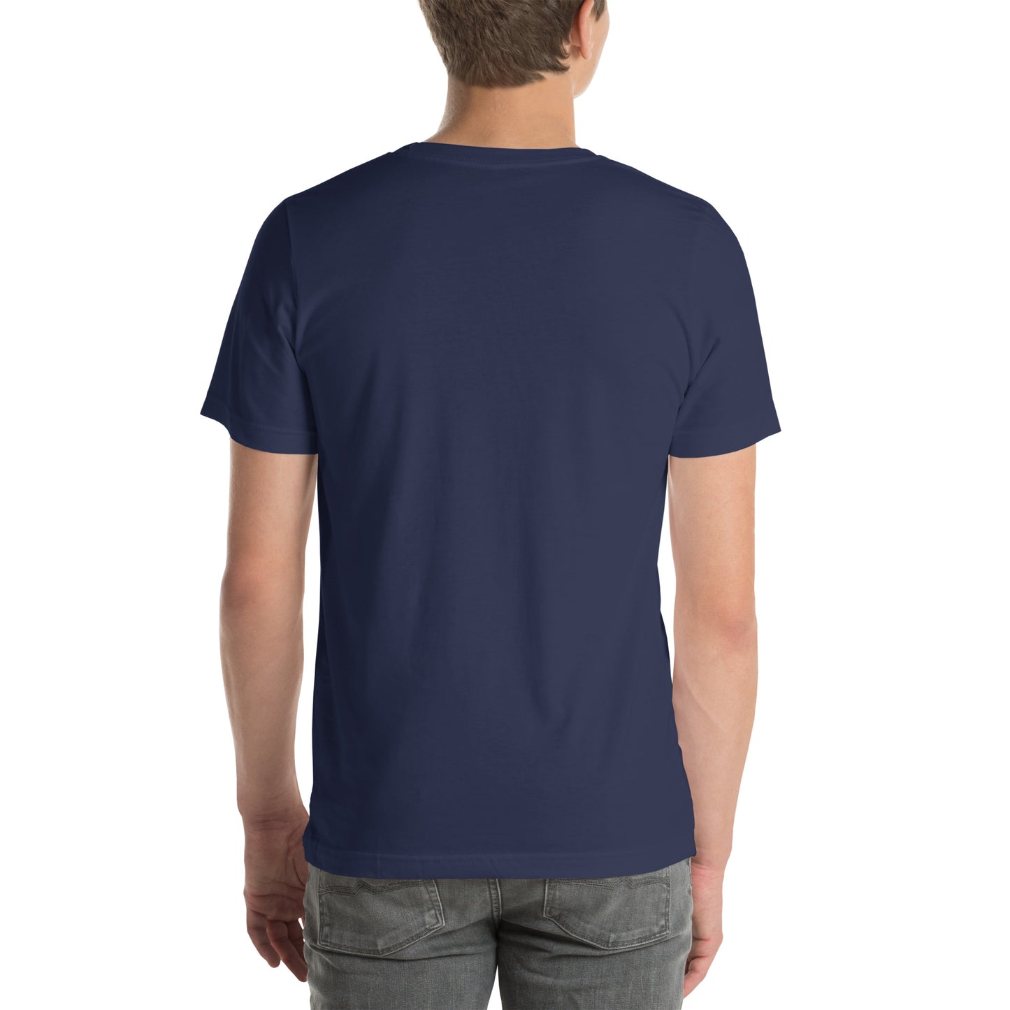 Basic everyday unisex tee white background USA