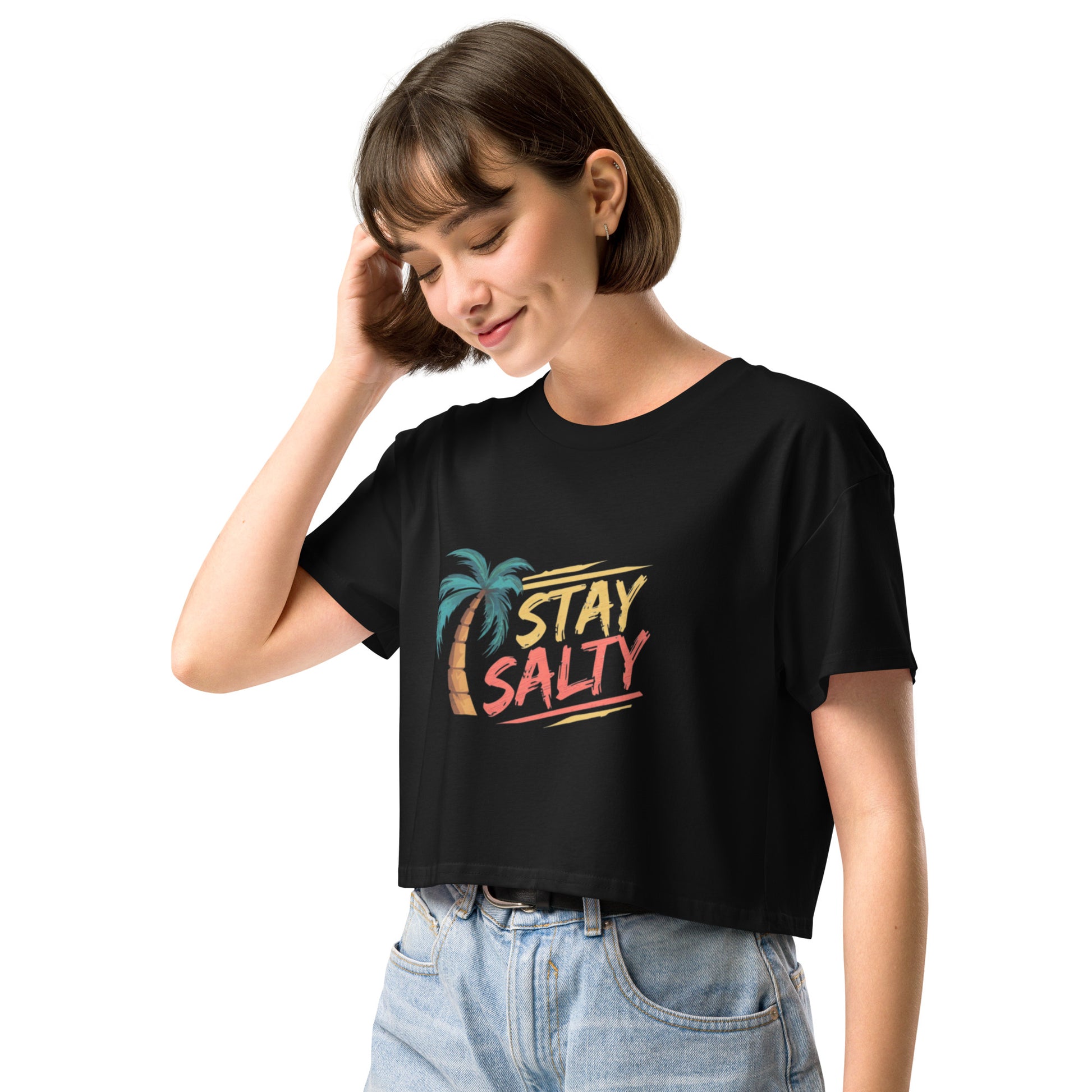 Side view of crop top – casual USA fashion